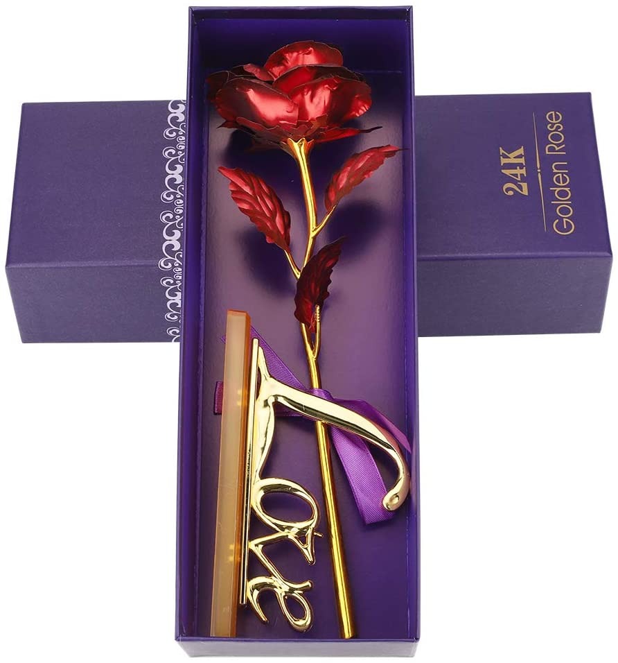 4809 24k Gold Rose,Gold Foil Plated Rose with LOVE Stand and Gift Box for Anniversary,Birthday,Wedding,Thanks giving freeshipping - DeoDap 4809 24k Gold Rose,Gold Foil Plated Rose with LOVE Stand and Gift Box for Anniversary,Birthday,Wedding,Thanks giving freeshipping - DeoDap